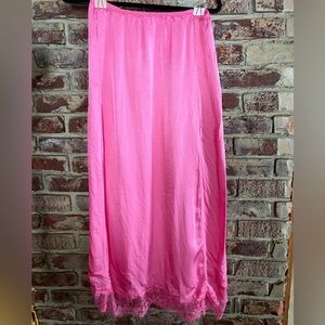Sold - Similar Items in Closet!
Aerie Coral Satin Lace Slip Skirt NWT Midi Y2K